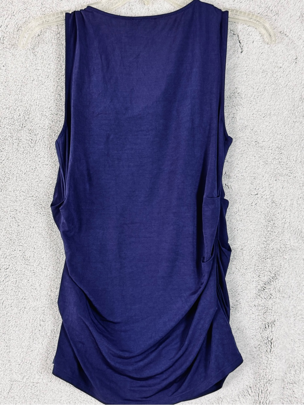 Le Chateau Ruched Sleeveless Purple Top Womens Small Petite - Picture 2 of 9